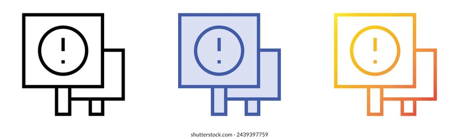 banners icon. Linear, Blue Fill and Gradient Style Design Isolated On White Background