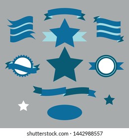 Banners icon set, design flat illustration
