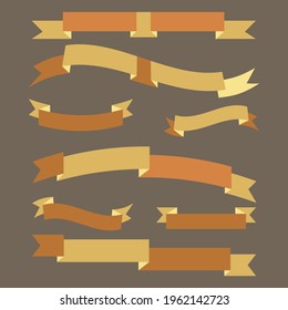 Banners icon set flat design illustration