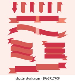 Banners icon set flat design illustration