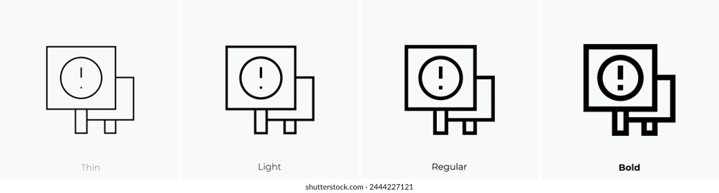 banners icon. Thin, Light Regular And Bold style design isolated on white background