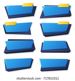 Banners, labels graphic design for text. Vector illustration.