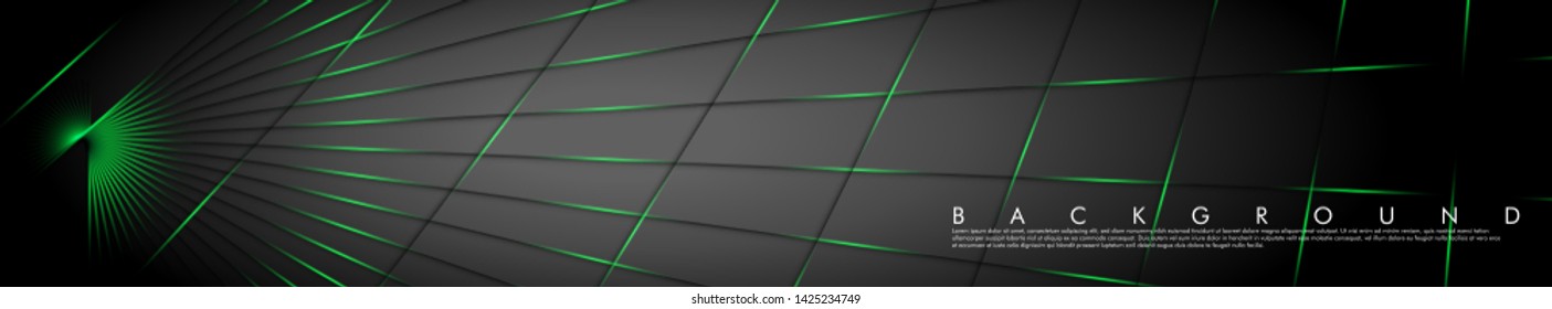 Banners of light lines of fancy dark gray background shadows