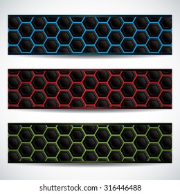 Banners, modern backgrounds design, vector