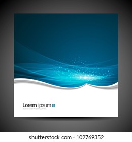 Banners Modern Wave Design, Blue Background. Vector Illustration