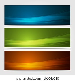 Banners modern wave design, colorful background. vector illustration