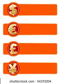 banners with money symbol