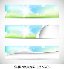 banners with natural colors,lights and bokeh