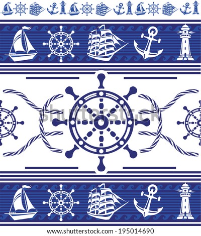 Banners with Nautical symbols