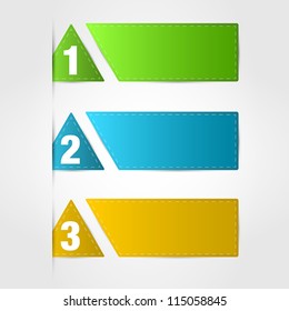 banners numbered. banners numbered concept