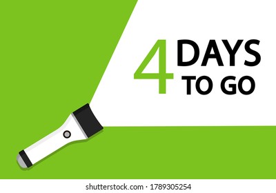 Banners numbers days left. Countdown 4 days to go badges. Vector illustration.