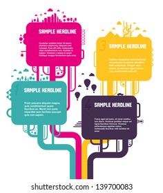 Banners with numbers. Vector illustration.