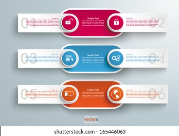Banners on the grey background. Eps 10 vector file.