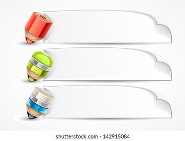 Banners with pencils