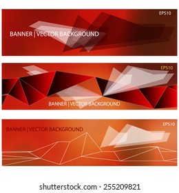 Banners. Polygonal background. Abstract geometrical triangular  texture. 