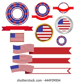 Banners and ribbons American vector