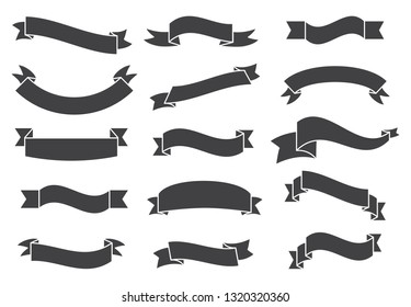 Similar Images, Stock Photos & Vectors of Set of ribbons, black