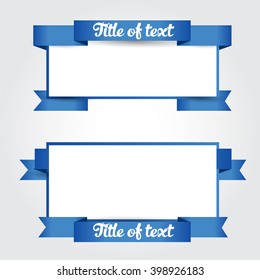 Banners with a ribbons for your text. Package.