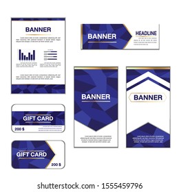 banners, Rollup,brochures and cards / Vector illustration. Set 
