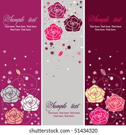 Banners with roses