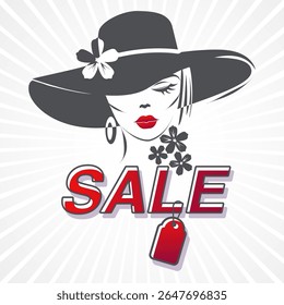 Banners sale women clothes fashion collection vector image in flat style