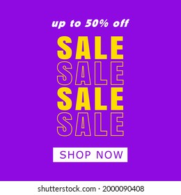 banners for sales promotions, with attractive discounts