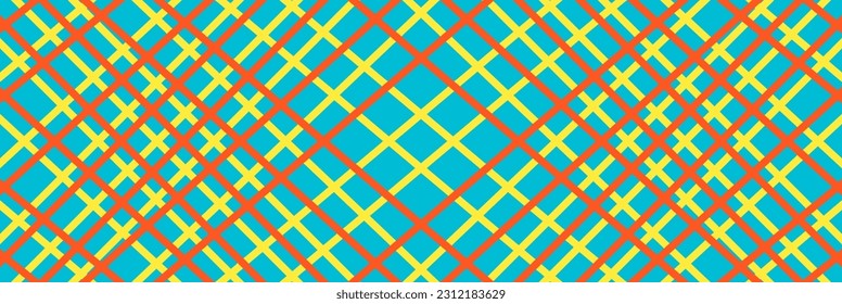 Banners series in blue and yellow, abstract scribble style, irregular and striped 