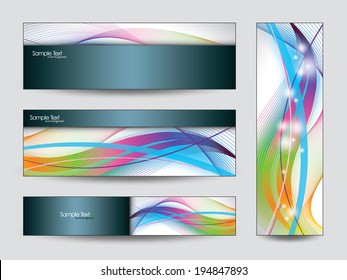 Banners Set. Abstract Background.