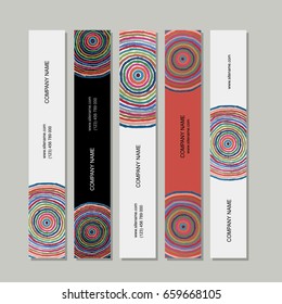 Banners set, abstract circles design
