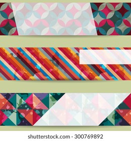 Banners set with abstract ornament