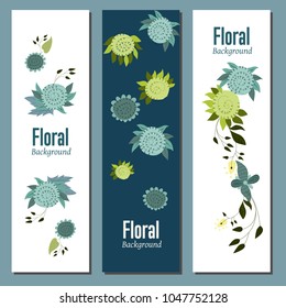 Banners set of autumn leaves vector illustration. Background with hand drawn autumn leaves. Design elements. Autumn leaves fall on banner.