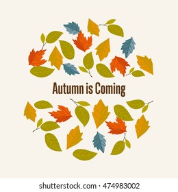 Banners set of autumn leaves vector illustration. Background with hand drawn autumn leaves.