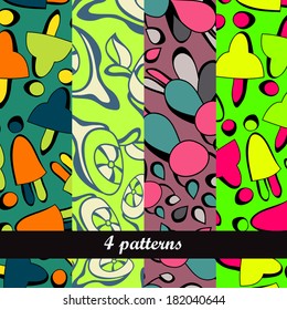 Banners set  for business cards, labels, tags. Unique design and interesting solutions. Hand drawn illustration and place for your text.A set of modern vector web banners with varicolored background.
