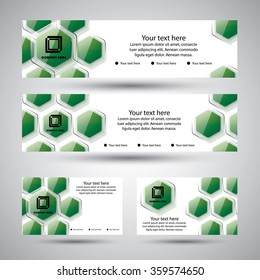 Banners set for business modern background design, eps10 vector illustration.
