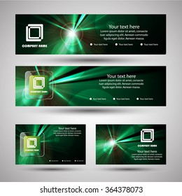 Banners set for business modern background design, eps10 vector illustration.