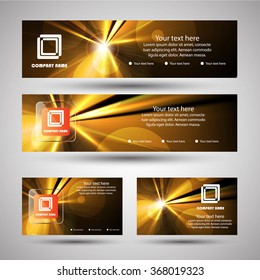Banners set for business modern background design, eps10 vector illustration.