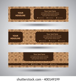 Banners set for business modern background design, eps10 vector illustration.