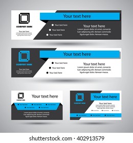 Banners set for business modern background design, eps10 vector illustration.