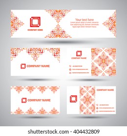 Banners set for business modern background design, ornaments business card, eps10 vector illustration.