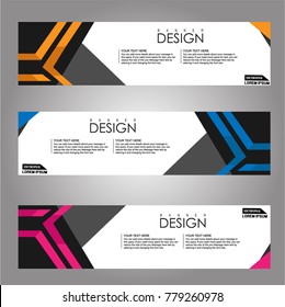 Banners set for business modern background design, eps10 vector illustration. 