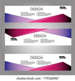 Banners set for business modern background design, eps10 vector illustration. 