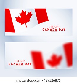 banners set of canada day