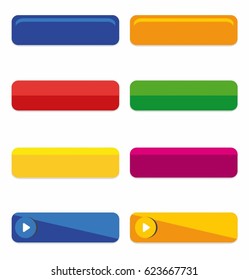 Banners set in flat style on white background vector illustration