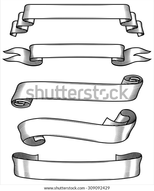 Banners Set Set Highly Detailed Shaded Stock Vector (Royalty Free ...