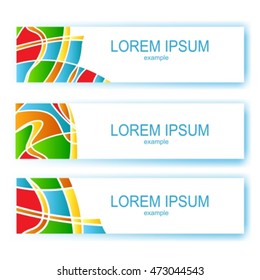 Banners set isolated on a white background.