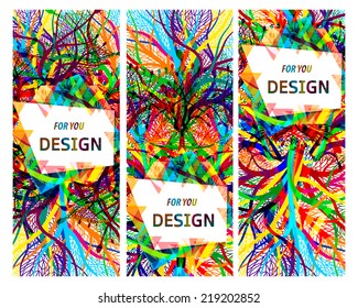 Banners set for modern background design. Vector illustration, EPS 10 