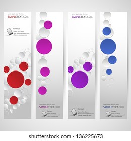 Banners Set Rings Minimalistic Design Stock Vector (Royalty Free ...