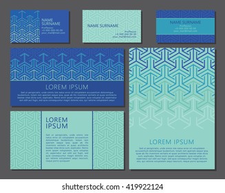 Banners set of templates with arabic ornament, vector illustration