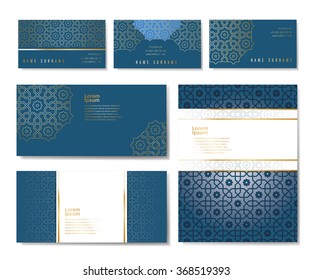 Banners set of templates in islamic style, vector illustration