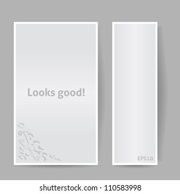 Banners with Shadow. Looks Good. Vector Illustration. Gray Color